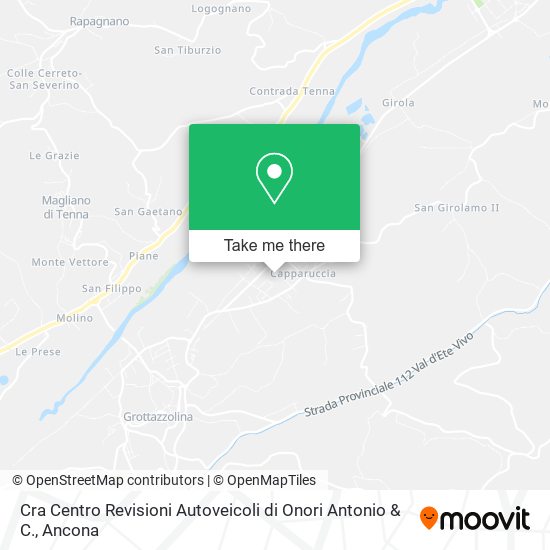 Cra Centro Revisioni Autoveicoli di Onori Antonio & C. map