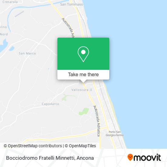 Bocciodromo Fratelli Minnetti map