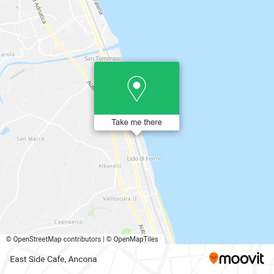 East Side Cafe map