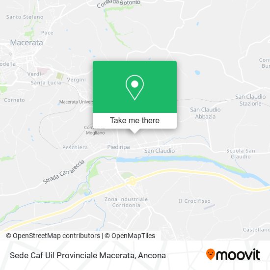Sede Caf Uil Provinciale Macerata map