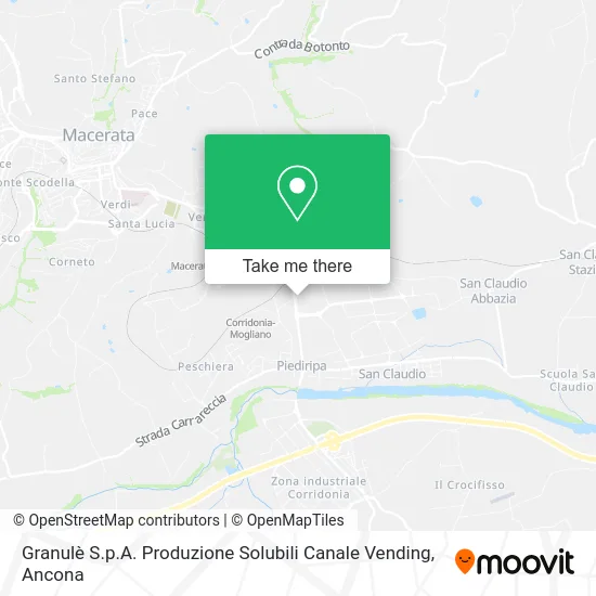 Granulè S.p.A. Soluble Production Vending Channel map