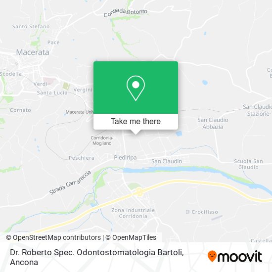 Dr. Roberto Spec. Odontostomatologia Bartoli map