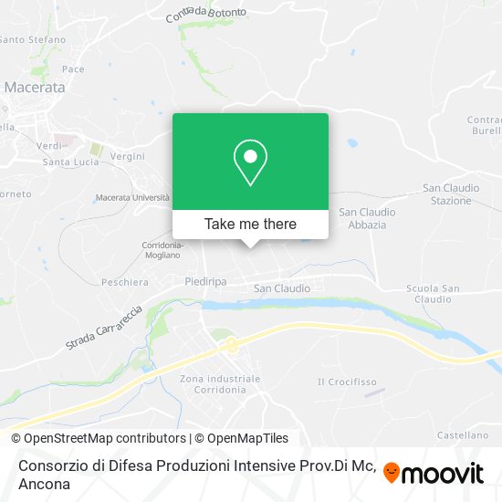 Consorzio di Difesa Produzioni Intensive Prov.Di Mc map