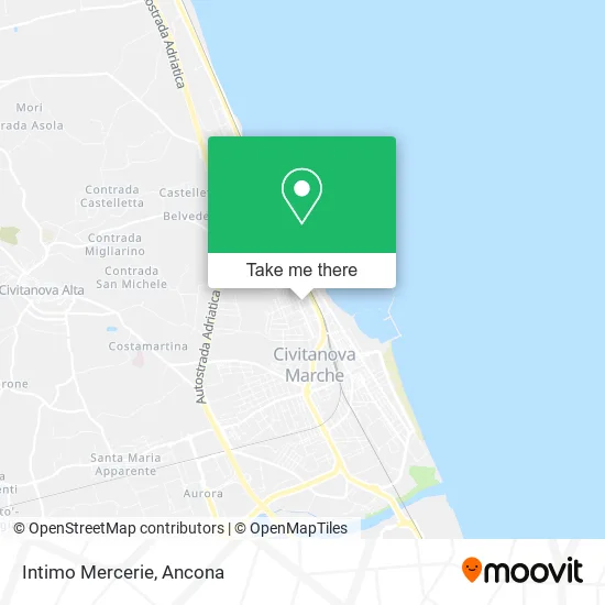 Intimo Mercerie map