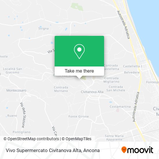 Vivo Supermercato Civitanova Alta map