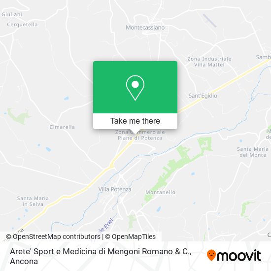 Arete' Sport e Medicina di Mengoni Romano & C. map
