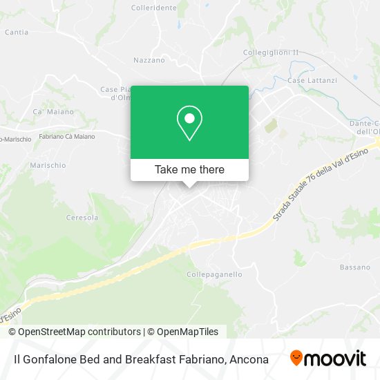 Il Gonfalone Bed and Breakfast Fabriano map