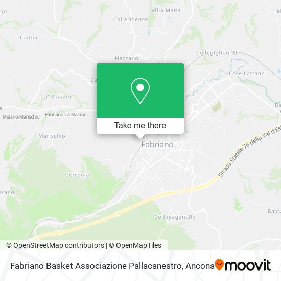 Fabriano Basket Associazione Pallacanestro map