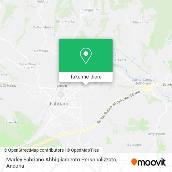 Marley Fabriano Abbigliamento Personalizzato map