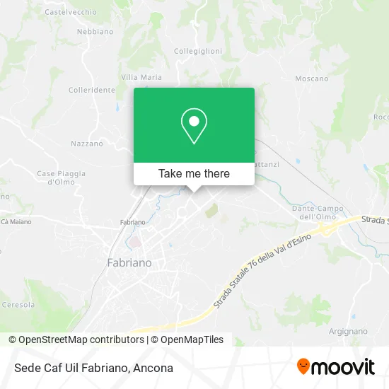 Sede Caf Uil Fabriano map