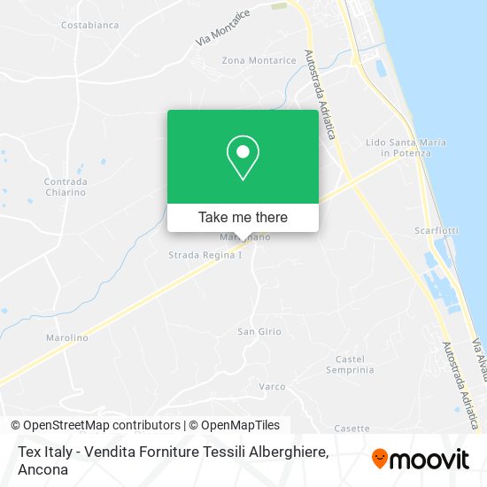 Tex Italy - Vendita Forniture Tessili Alberghiere map