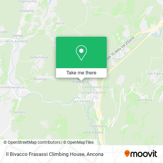 Il Bivacco Frasassi Climbing House map
