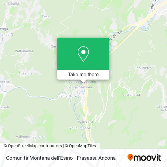 Comunità Montana dell'Esino - Frasassi map