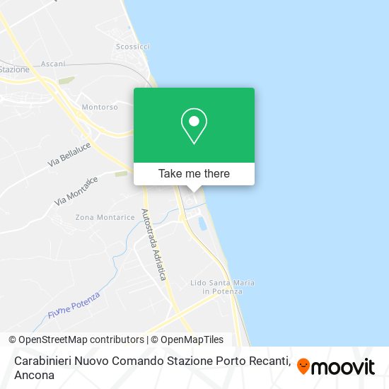 Carabinieri Nuovo Comando Stazione Porto Recanti map