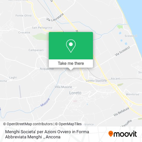 Menghi Societa' per Azioni Ovvero in Forma Abbreviata Menghi . map
