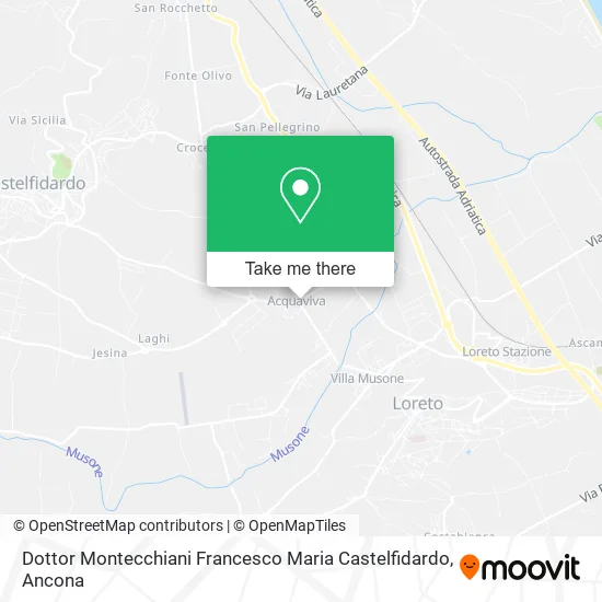 Dottor Montecchiani Francesco Maria Castelfidardo map