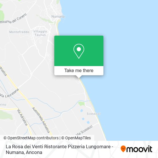 La Rosa dei Venti Ristorante Pizzeria Lungomare - Numana map