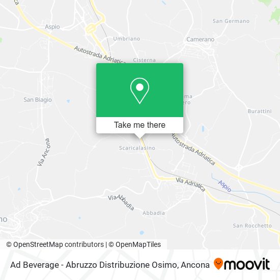 Ad Beverage - Abruzzo Distribuzione Osimo map