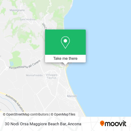 30 Nodi Orsa Maggiore Beach Bar map
