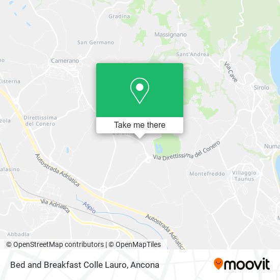 Bed and Breakfast Colle Lauro map