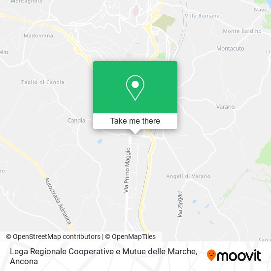 Lega Regionale Cooperative e Mutue delle Marche map