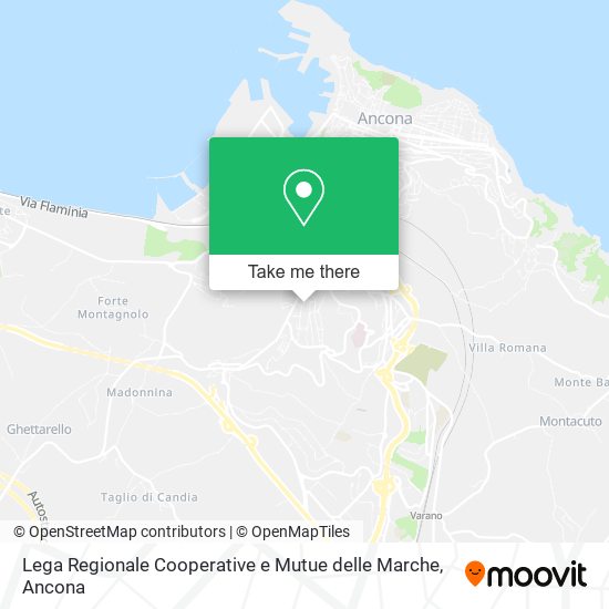 Lega Regionale Cooperative e Mutue delle Marche map