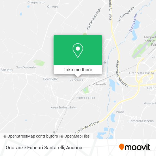 Onoranze Funebri Santarelli map