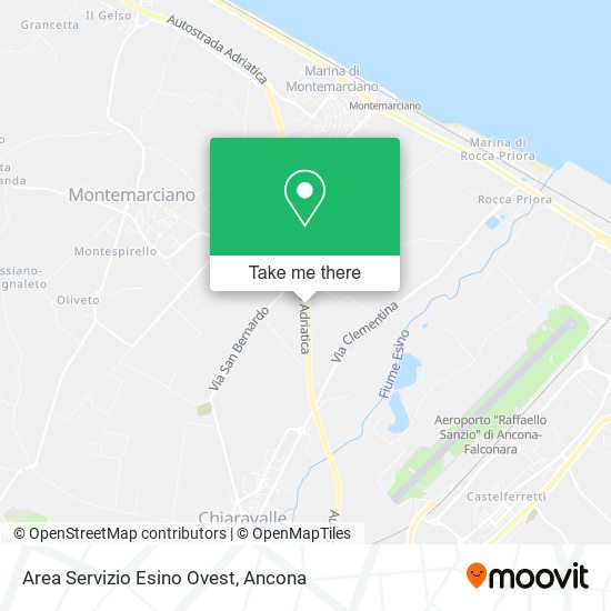 Area Servizio Esino Ovest map