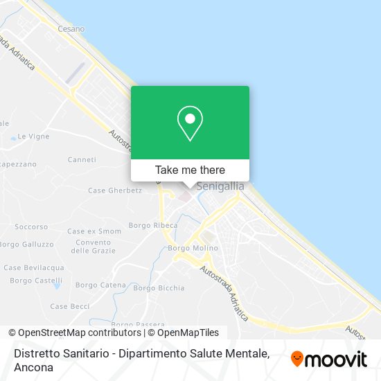 Distretto Sanitario - Dipartimento Salute Mentale map