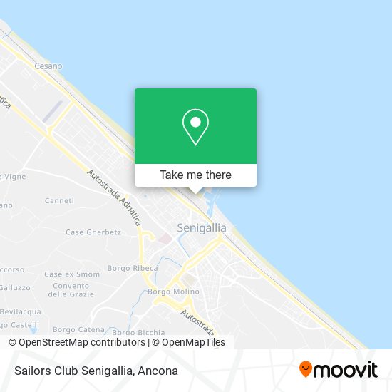 Sailors Club Senigallia map