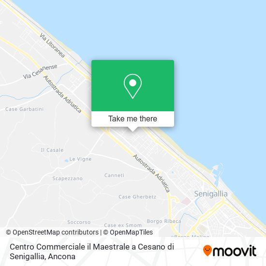 Centro Commerciale il Maestrale a Cesano di Senigallia map