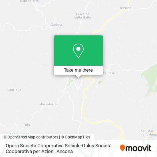 Opera Società Cooperativa Sociale-Onlus Società Cooperativa per Azioni map