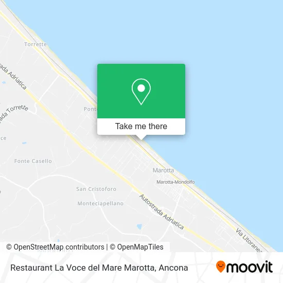 Restaurant La Voce del Mare Marotta map