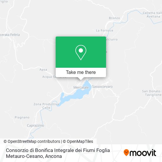 Consorzio di Bonifica Integrale dei Fiumi Foglia Metauro-Cesano map