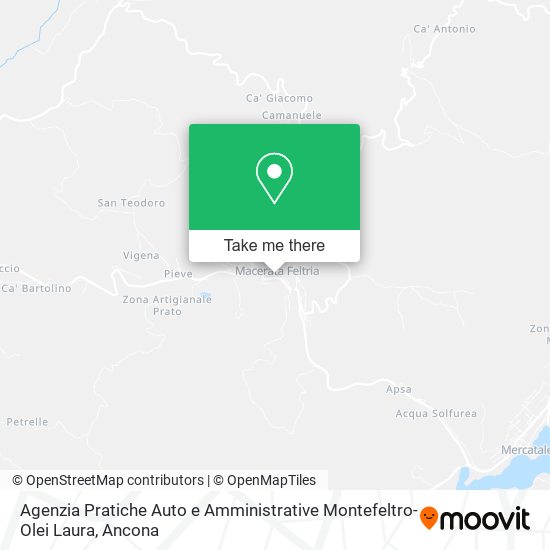 Agenzia Pratiche Auto e Amministrative Montefeltro-Olei Laura map