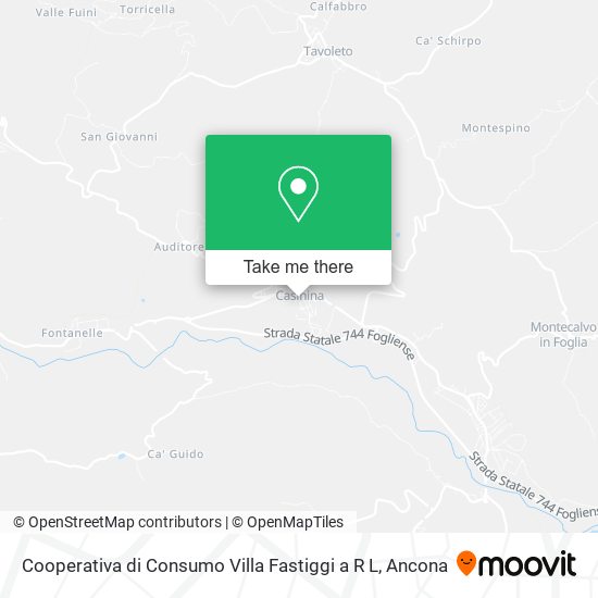 Cooperativa di Consumo Villa Fastiggi a R L map