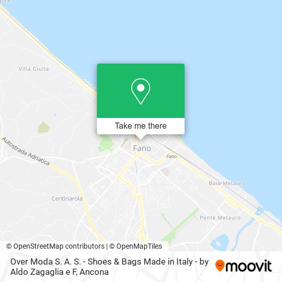 Over Moda S. A. S. - Shoes & Bags Made in Italy - by Aldo Zagaglia e F map