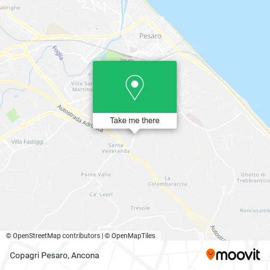 Copagri Pesaro map