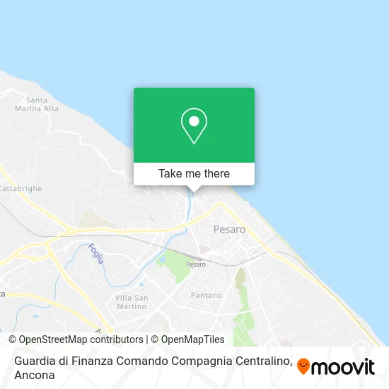 Guardia di Finanza Comando Compagnia Centralino map