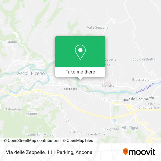 Via delle Zeppelle, 111 Parking map