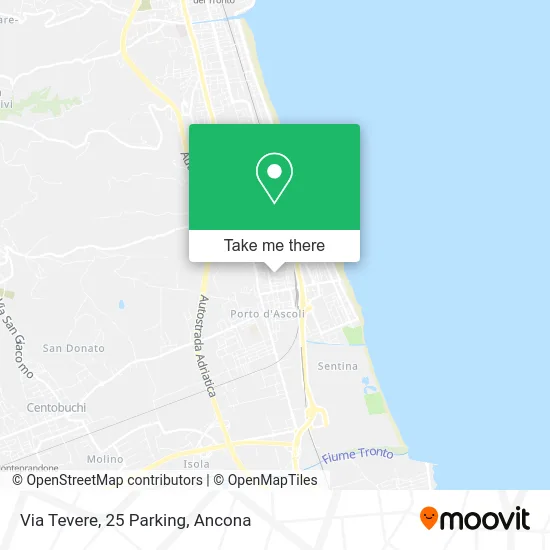 Tevere Street, 25 Parking map