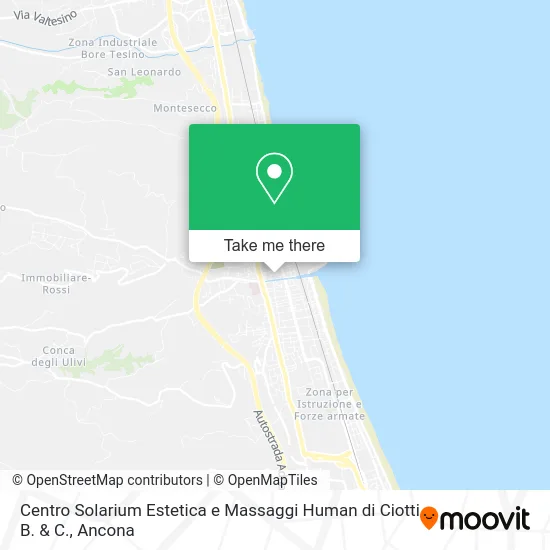 Centro Solarium Estetica e Massaggi Human di Ciotti B. & C. map