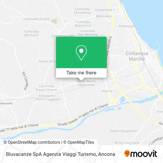 Bluvacanze SpA Travel Agency map