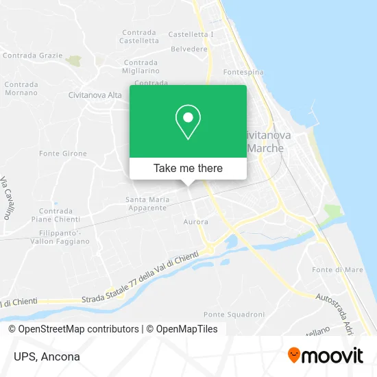 UPS map