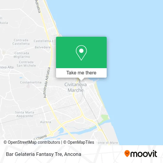 Bar Gelateria Fantasy Tre map