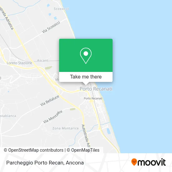 Parcheggio Porto Recan map