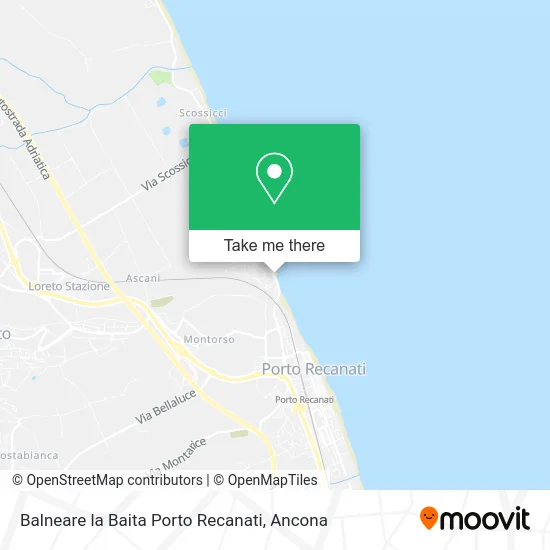 Balneare la Baita Porto Recanati map