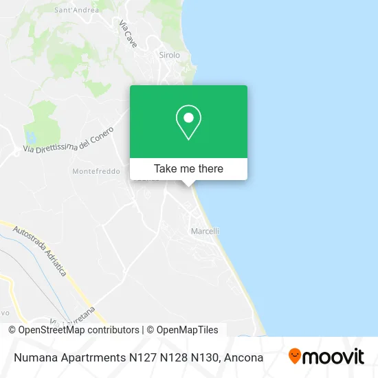 Numana Apartrments N127 N128 N130 map