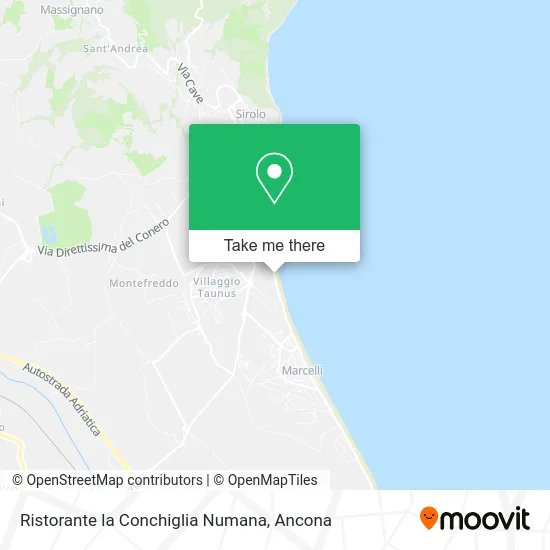 La Conchiglia Restaurant Numana map