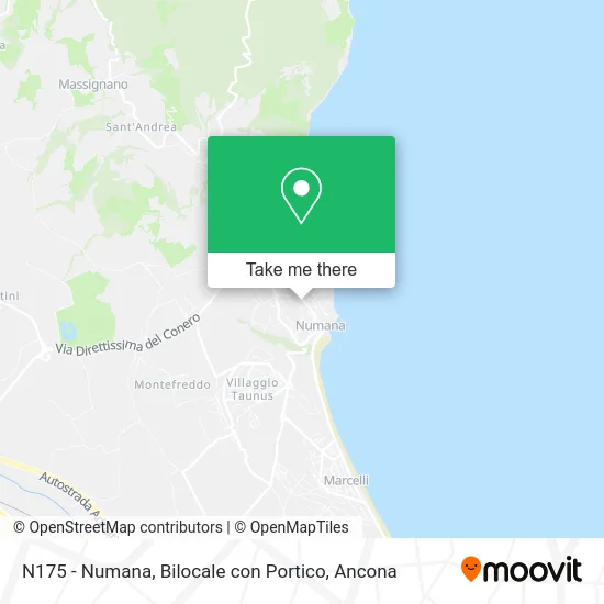 N175 - Numana, Two-Room Apartment with Porch map